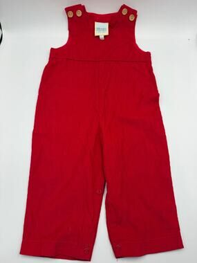 Little english red corduroy longalls 12m